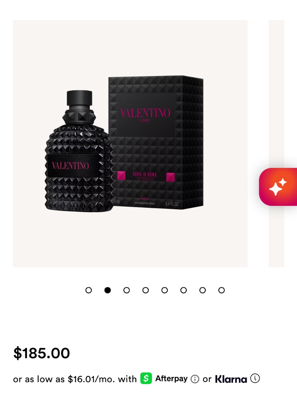 Valentino Uomo Intense Black Bottle with Pink Accents